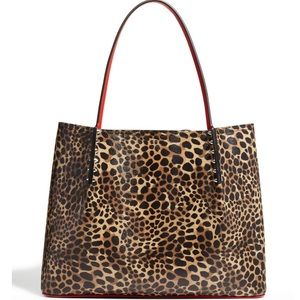 CHRISTIAN LOUBOUTIN Spike Leopard-Print Tote Bag